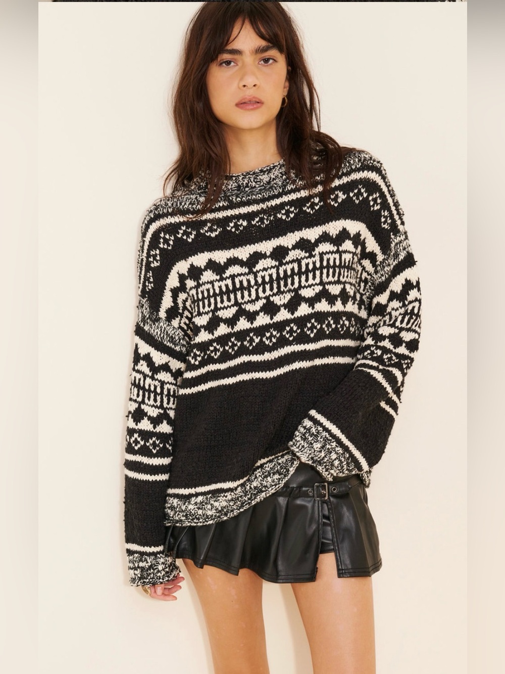 FREE PEOPLE Dani Pattern Sweater size medium